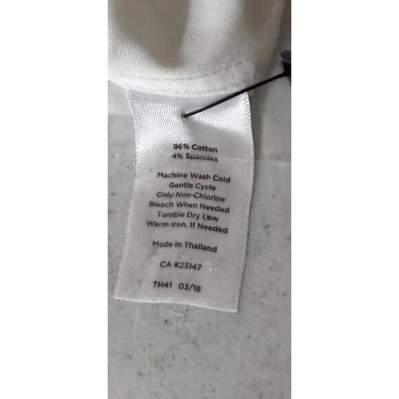 Talbots Woman Non Iron Button Up Blouse Size 24W White Classic Cotton - Picture 6 of 9